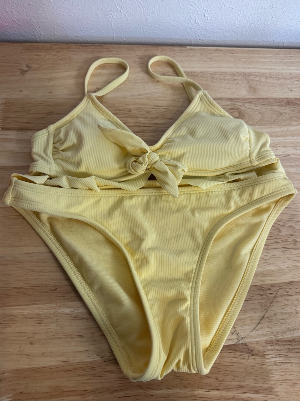 YELLOW Flirty Ribbed Bikini